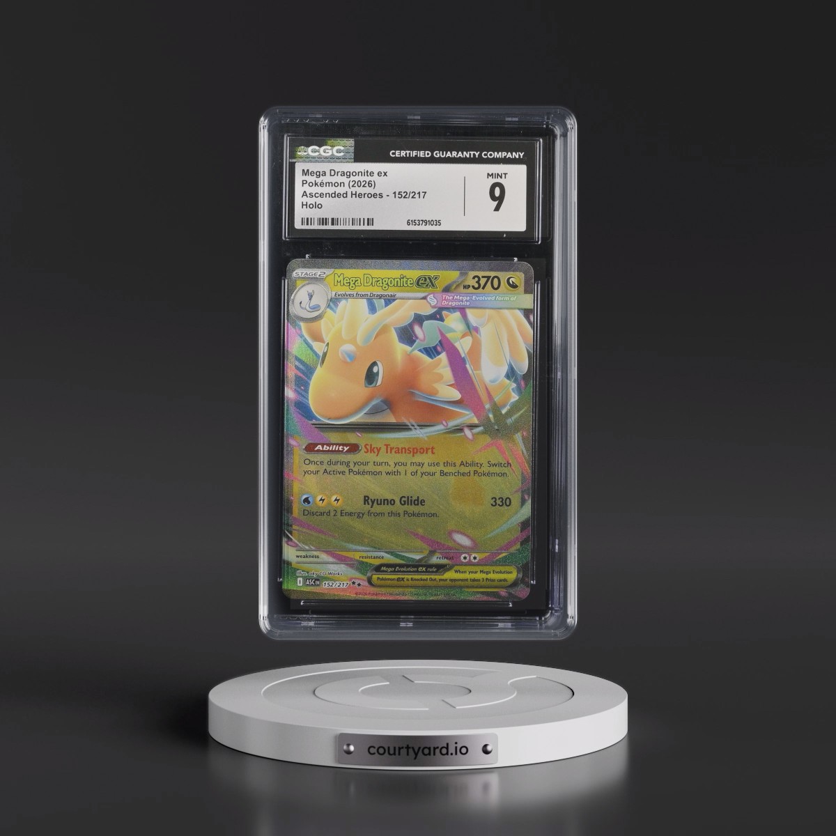 2026 Ascended Heroes - ASC EN #152/217 Mega Dragonite ex - Holo (CGC 9 MINT)