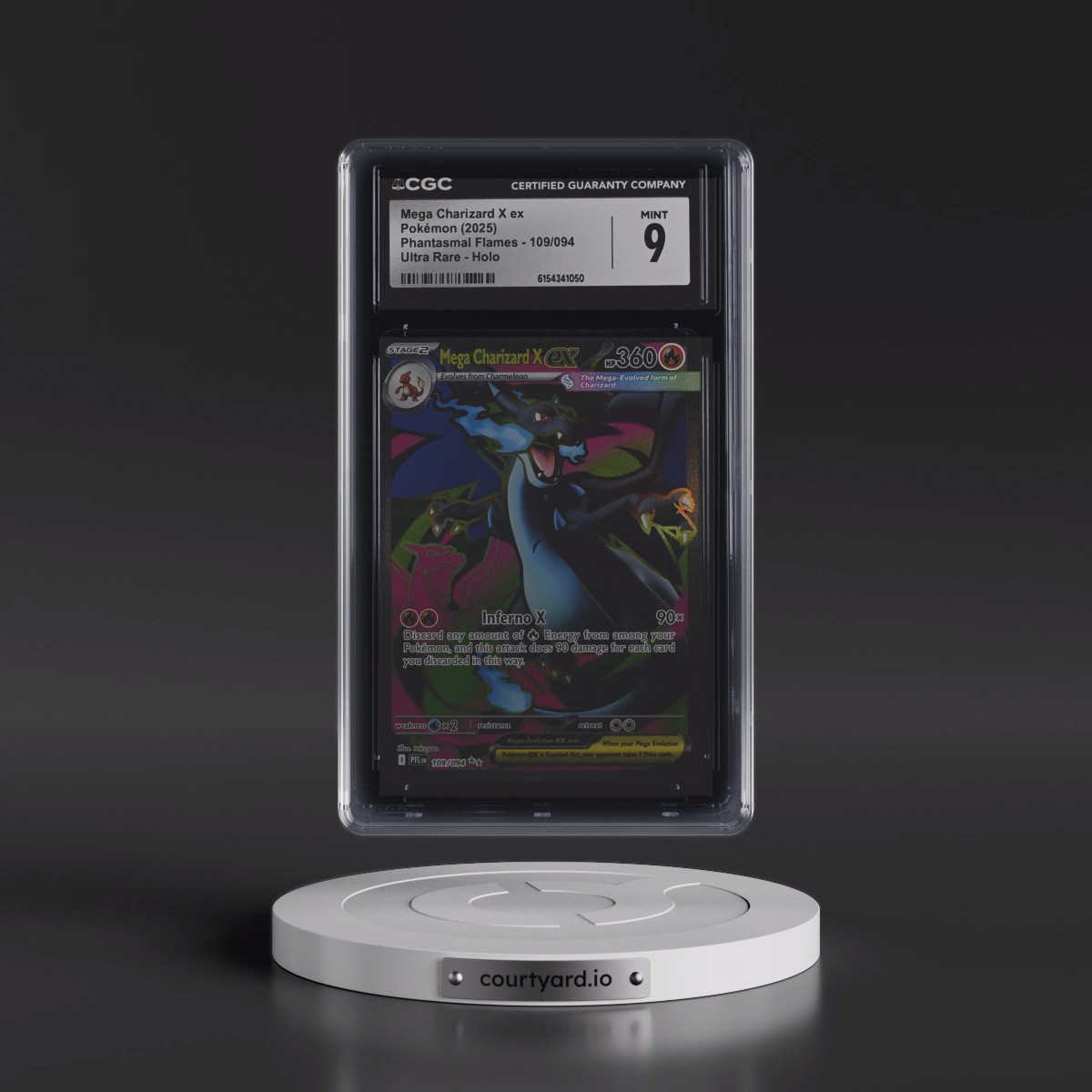 2025 Phantasmal Flames - PFL EN #109/094 Mega Charizard X ex - Ultra Rare Holo (CGC 9 MINT)
