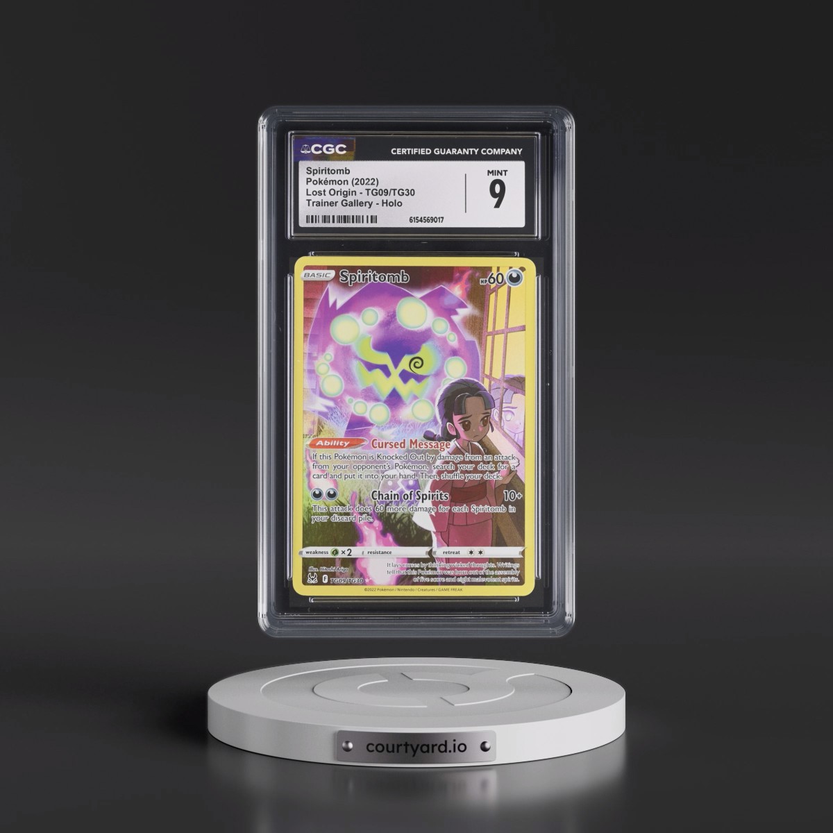 2022 Lost Origin #TG09/TG30 Spiritomb - Trainer Gallery Holo (CGC 9 MINT)