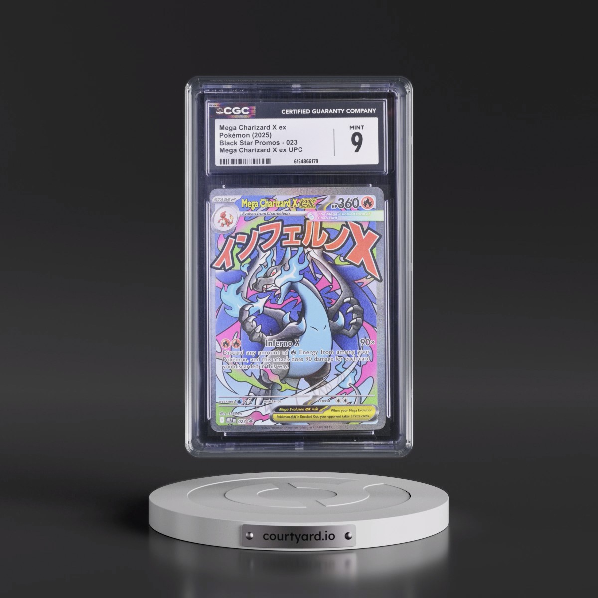 2025 Black Star Promos - Mega Evolution MEP EN #023 Mega Charizard X ex - Mega Charizard X ex Ultra Premium Collection (Holo) (CGC 9 MINT)