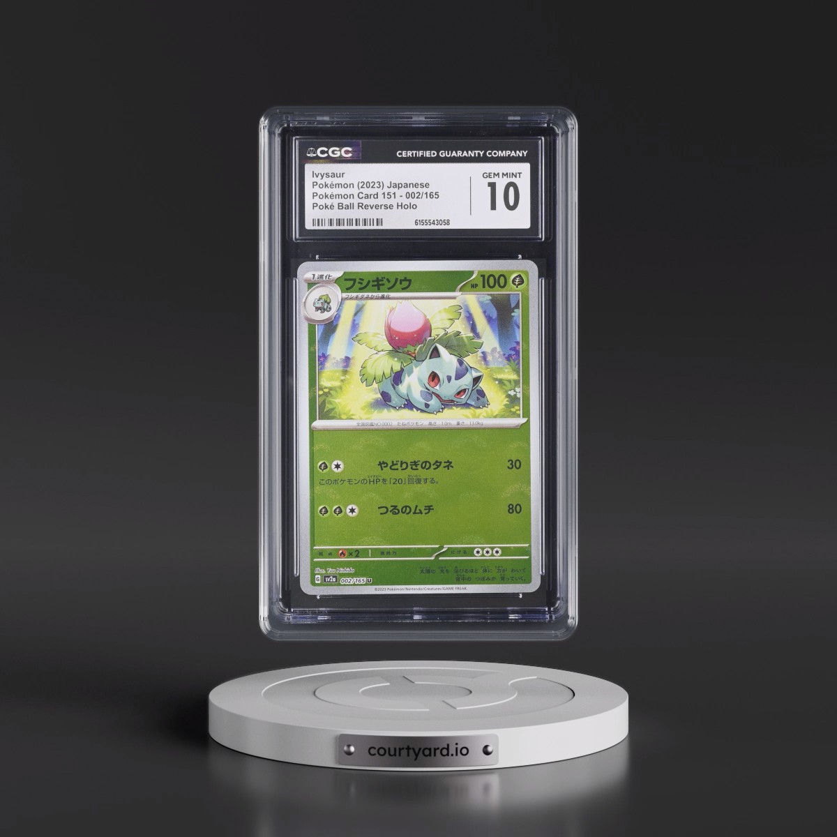 2023 Pokémon Card 151 #002/165 Ivysaur - Reverse Holo Poké Ball (CGC 10 GEM MINT)