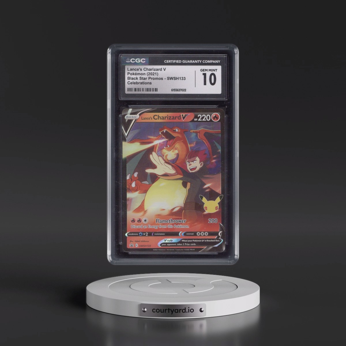 2017 Black Star Promos - Sword & Shield #SWSH133 Lance's Charizard V - Celebrations (Holo) (CGC 10 GEM MINT)