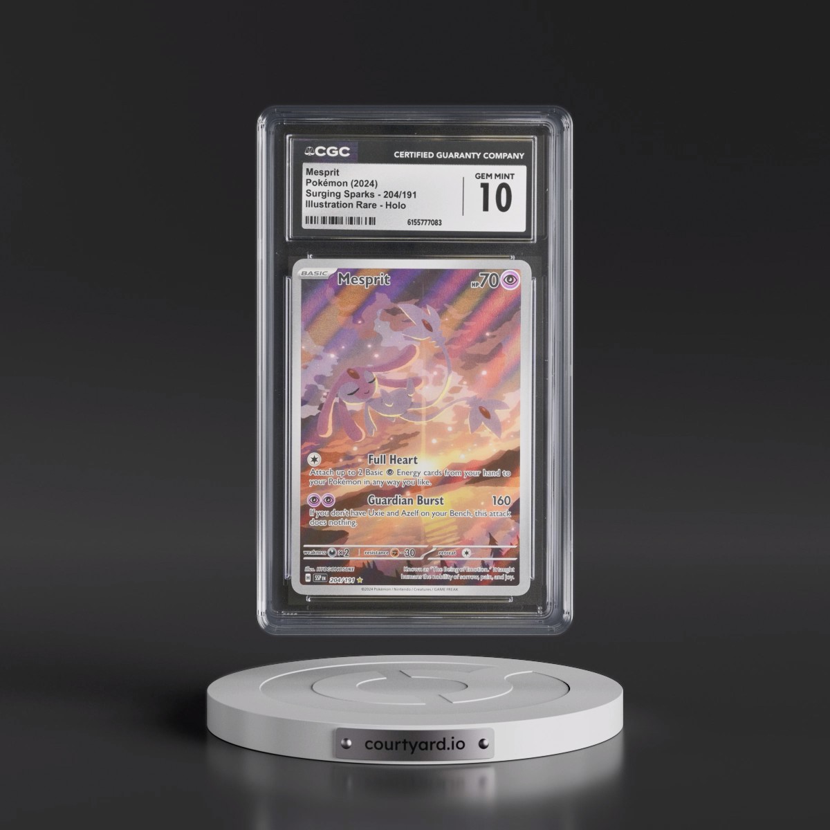 2024 Surging Sparks - SSP EN Mesprit - Illustration Rare Holo #204/191 CGC 10
