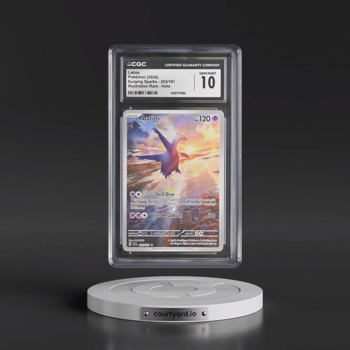 2024 Surging Sparks - SSP EN #203/191 Latios - Illustration Rare Holo (CGC 10 GEM MINT)