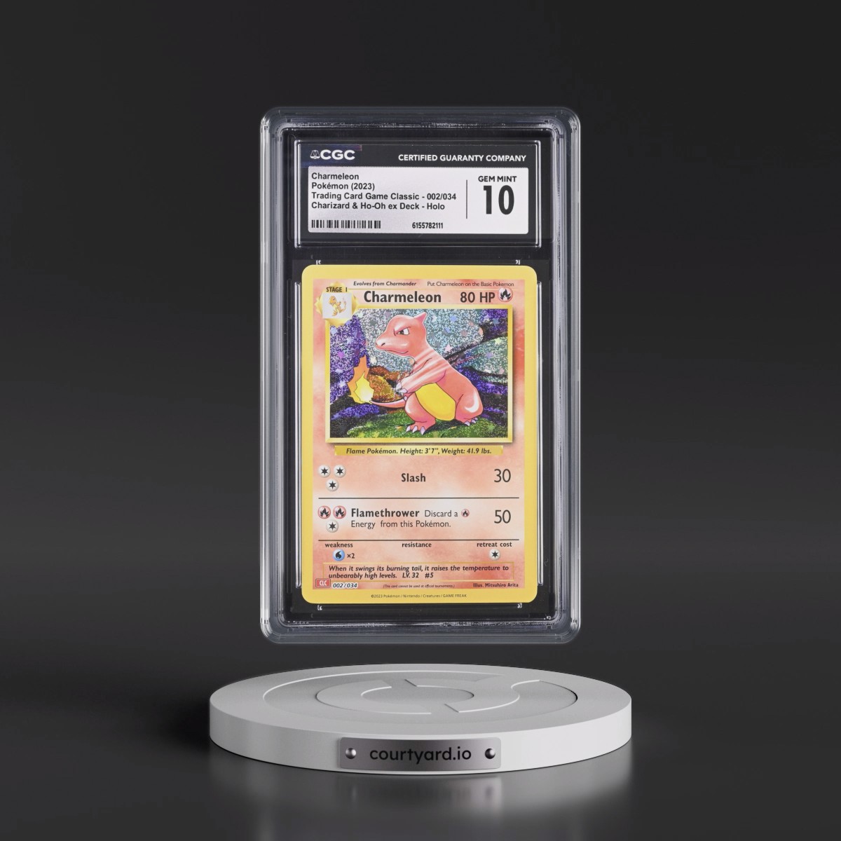 2023 Trading Card Game Classic - CLV, CLC, CLB #002/034 Charmeleon - Charizard & Ho-Oh ex Deck - CLC Holo (CGC 10 GEM MINT)