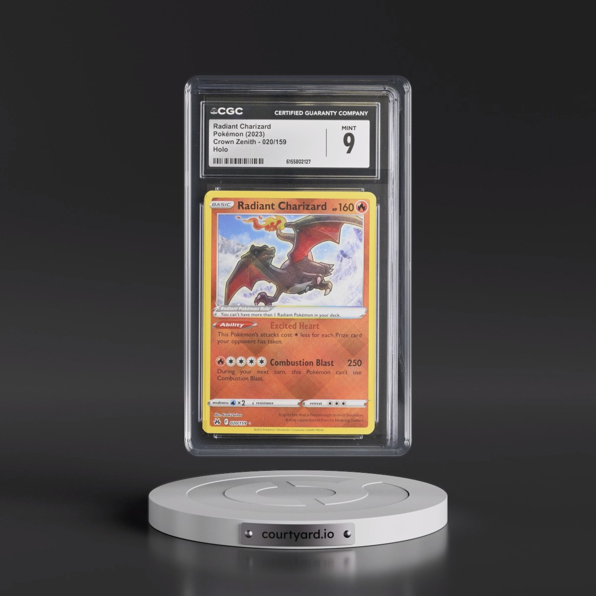 2023 Crown Zenith #020/159 Radiant Charizard - Holo (CGC 9 MINT)