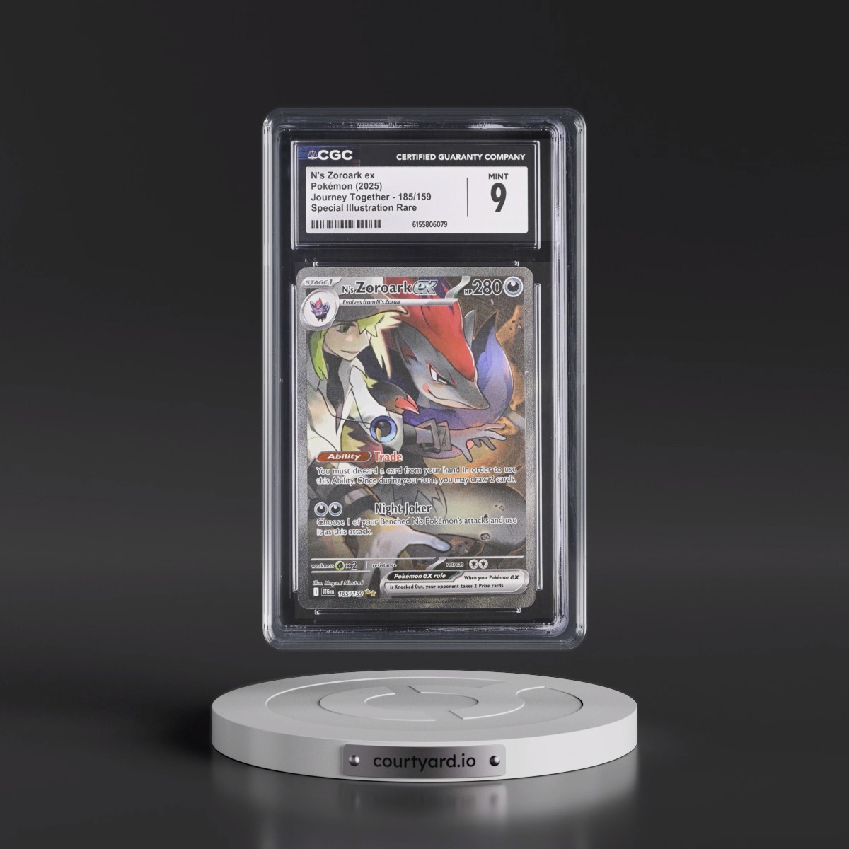 2024 Journey Together - JTG EN N's Zoroark ex - Special Illustration Rare (Holo) #185/159 CGC 9