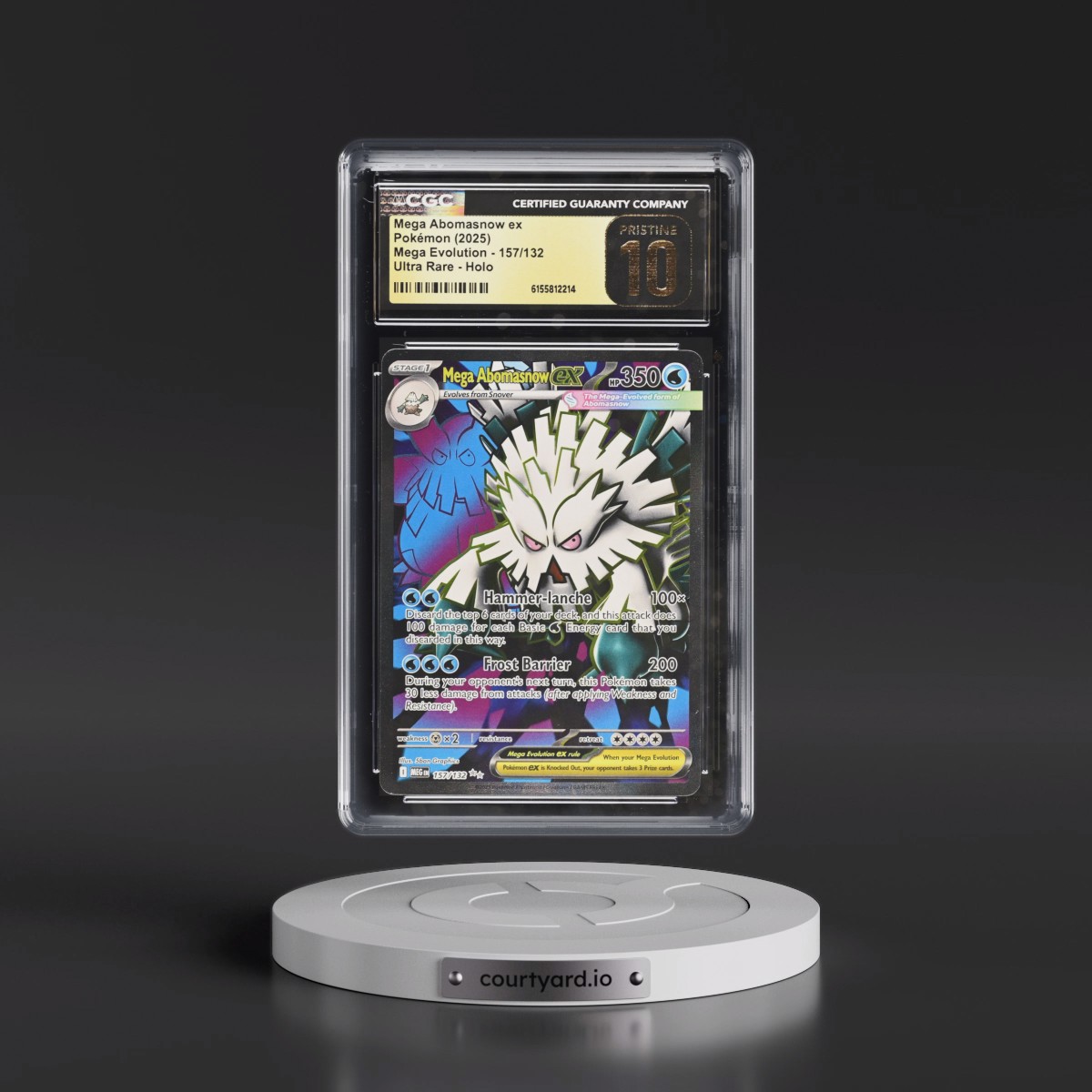 2025 Mega Evolution - MEG EN #157/132 Mega Abomasnow ex - Ultra Rare Holo (CGC 10 PRISTINE)