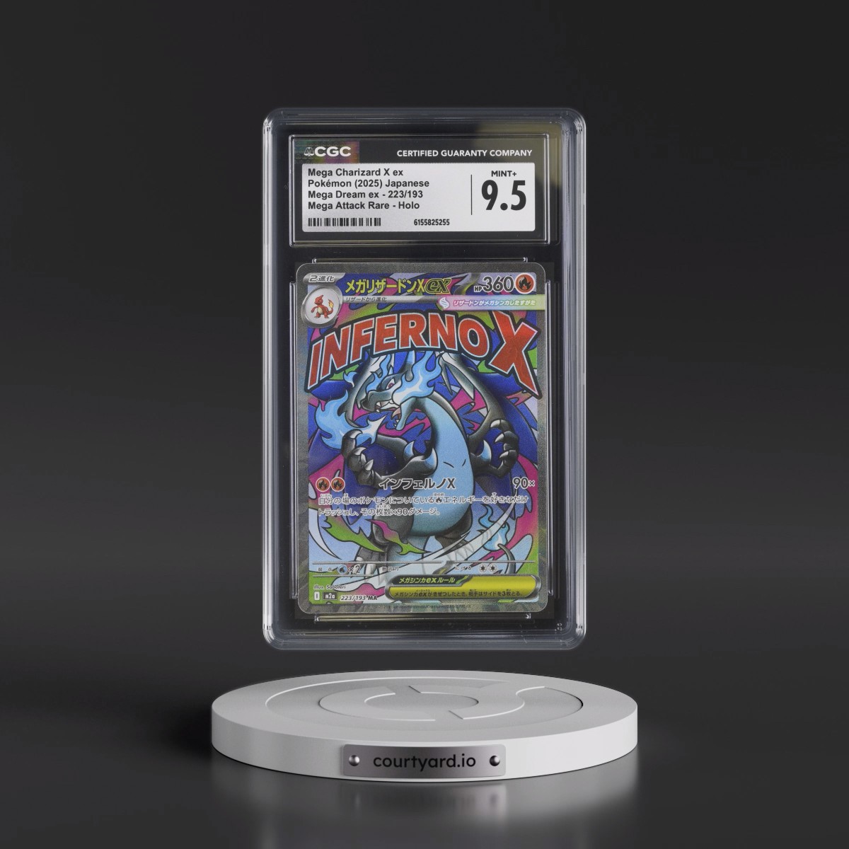 2025 Mega Dream ex - M2a #223/193 Mega Charizard X ex - Mega Attack Rare Holo (CGC 9.5 MINT+)