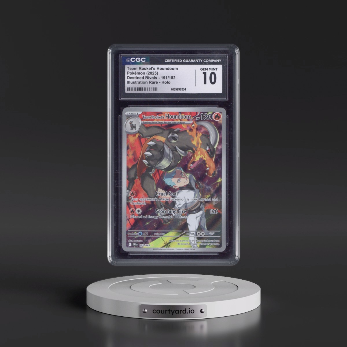 2025 Destined Rivals - DRI EN #191/182 Team Rocket's Houndoom - Illustration Rare Holo (CGC 10 GEM MINT)