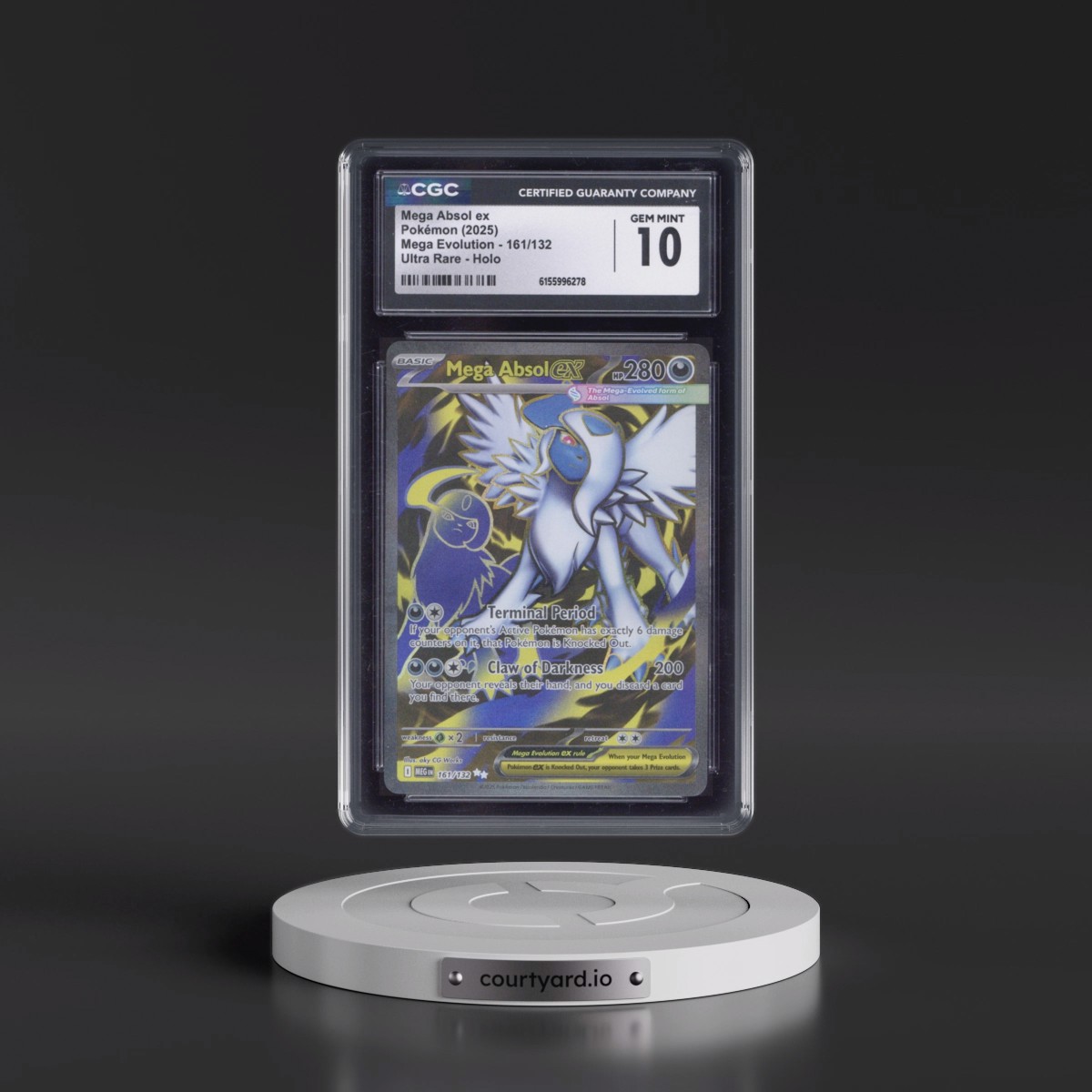 2025 Mega Evolution - MEG EN #161/132 Mega Absol ex - Ultra Rare Holo (CGC 10 GEM MINT)