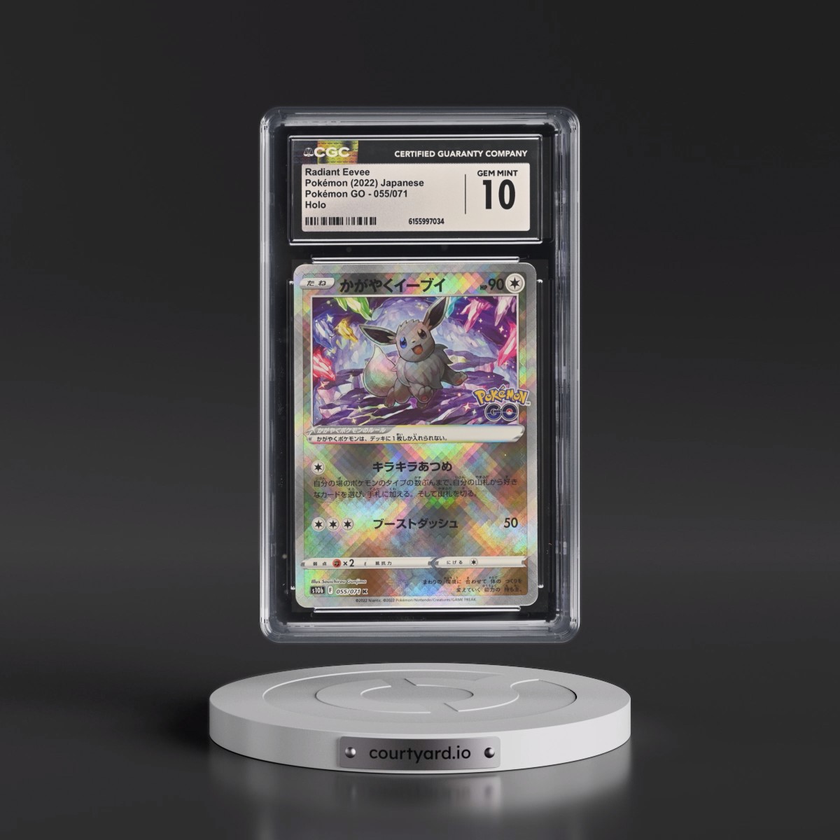 2022 Pokémon GO #055/071 Radiant Eevee - Holo (CGC 10 GEM MINT)