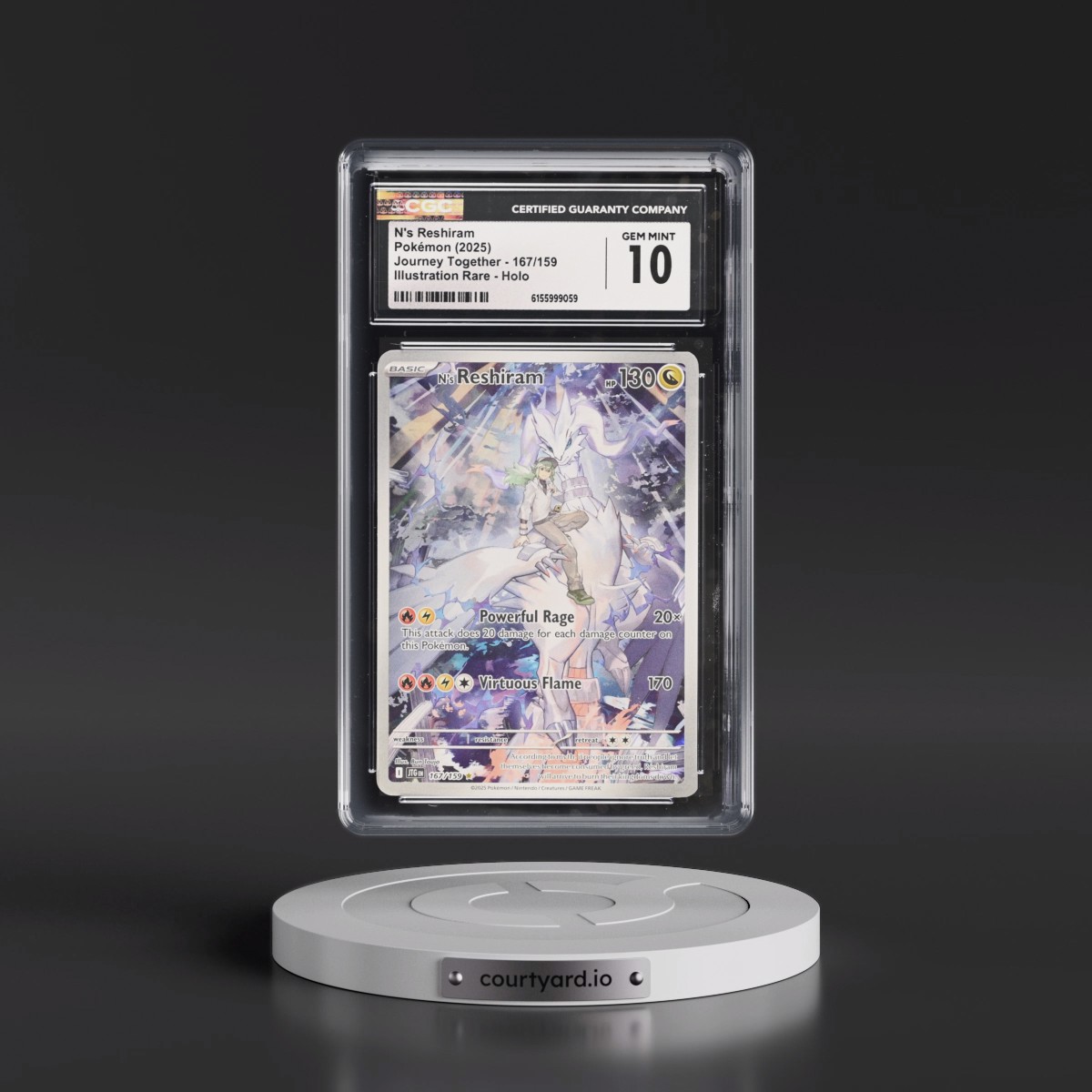 2024 Journey Together - JTG EN #167/159 N's Reshiram - Illustration Rare Holo (CGC 10 GEM MINT)