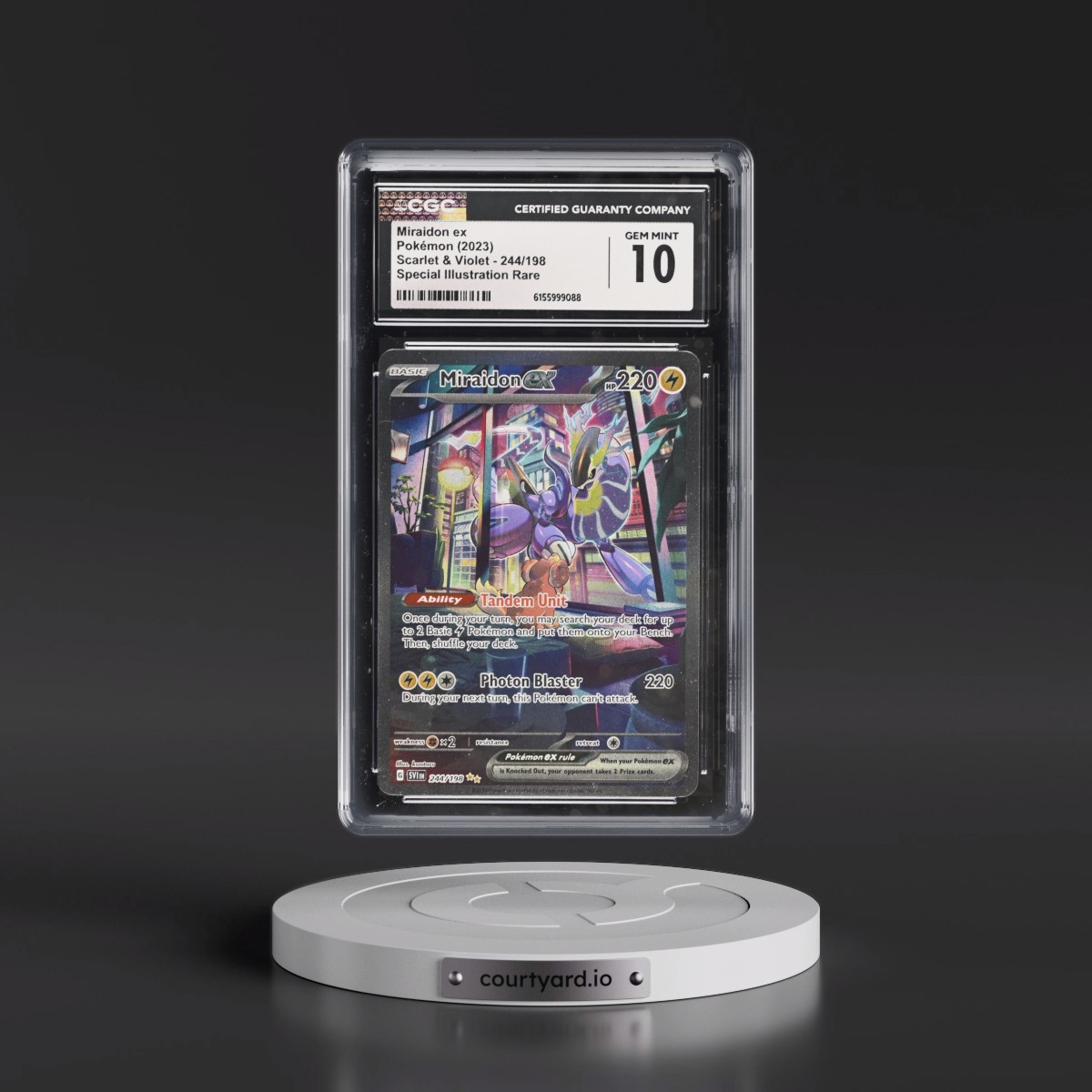2023 Scarlet & Violet #244/198 Miraidon ex - Special Illustration Rare (Holo) (CGC 10 GEM MINT)