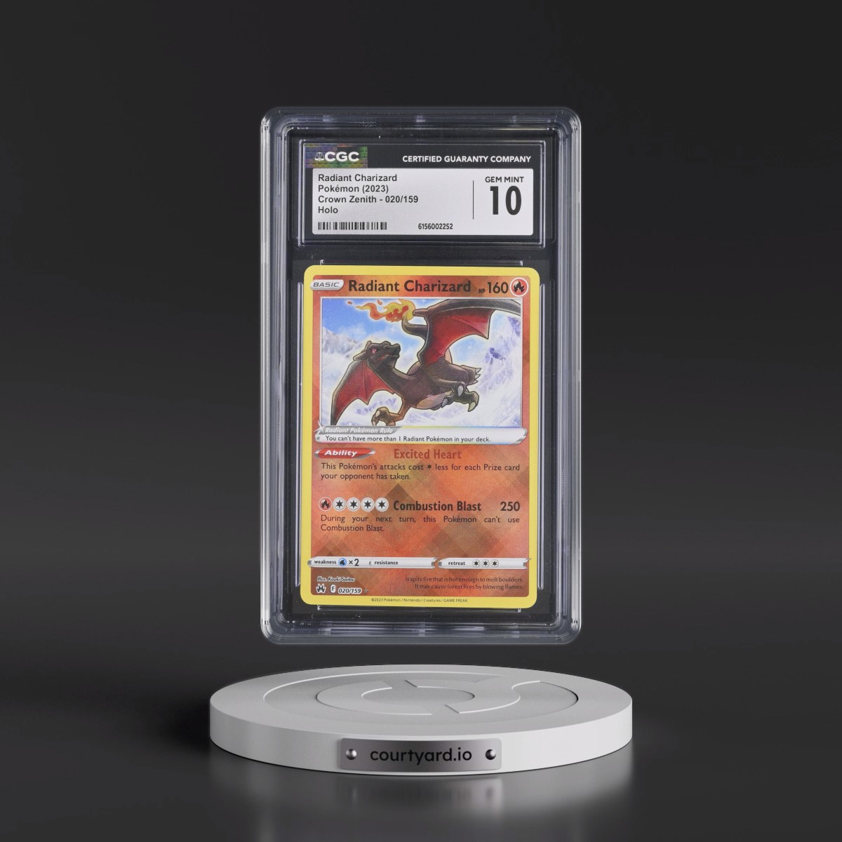 2023 Crown Zenith #020/159 Radiant Charizard - Holo (CGC 10 GEM MINT)