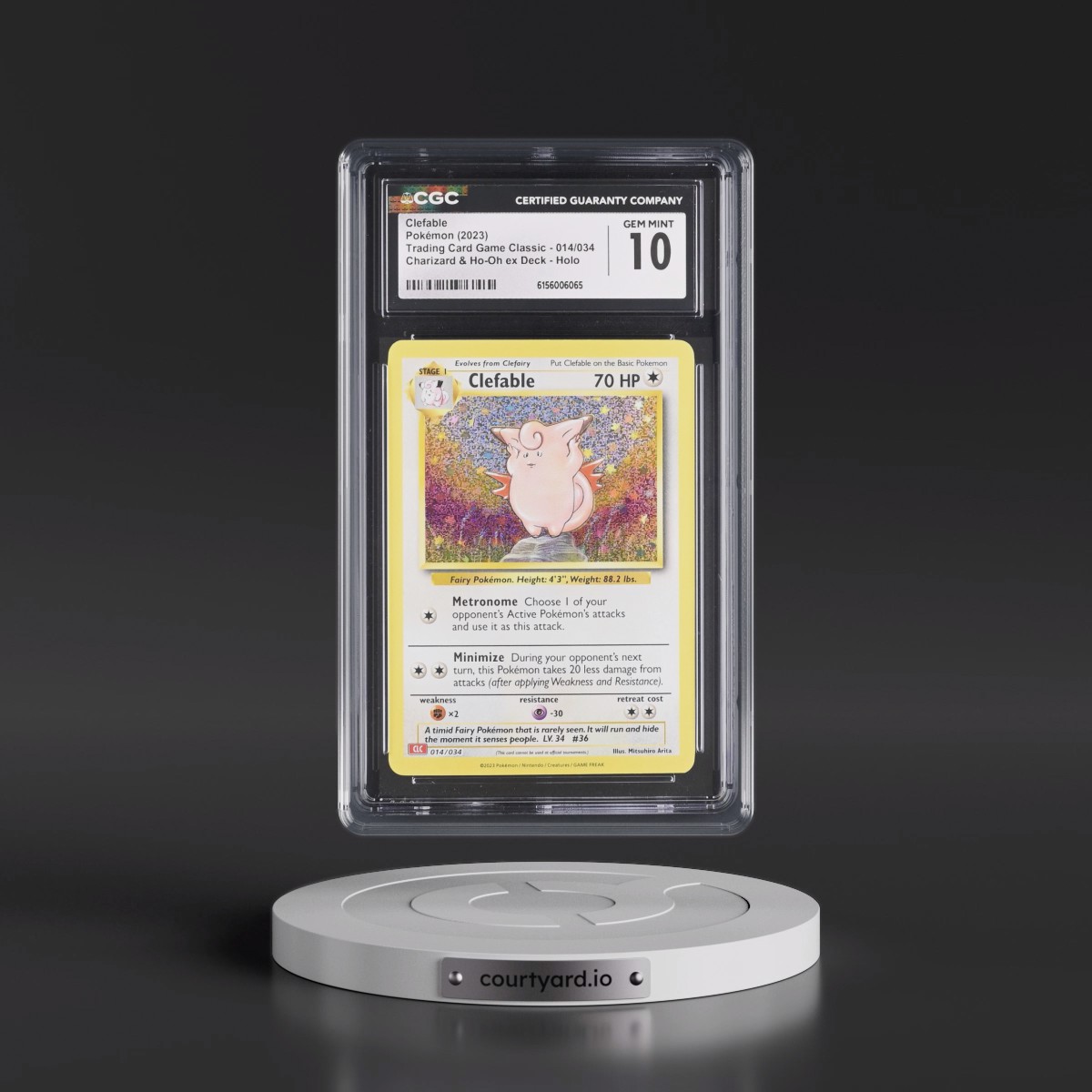 2023 Trading Card Game Classic - CLV, CLC, CLB #014/034 Clefable - Charizard & Ho-Oh ex Deck - CLC Holo (CGC 10 GEM MINT)