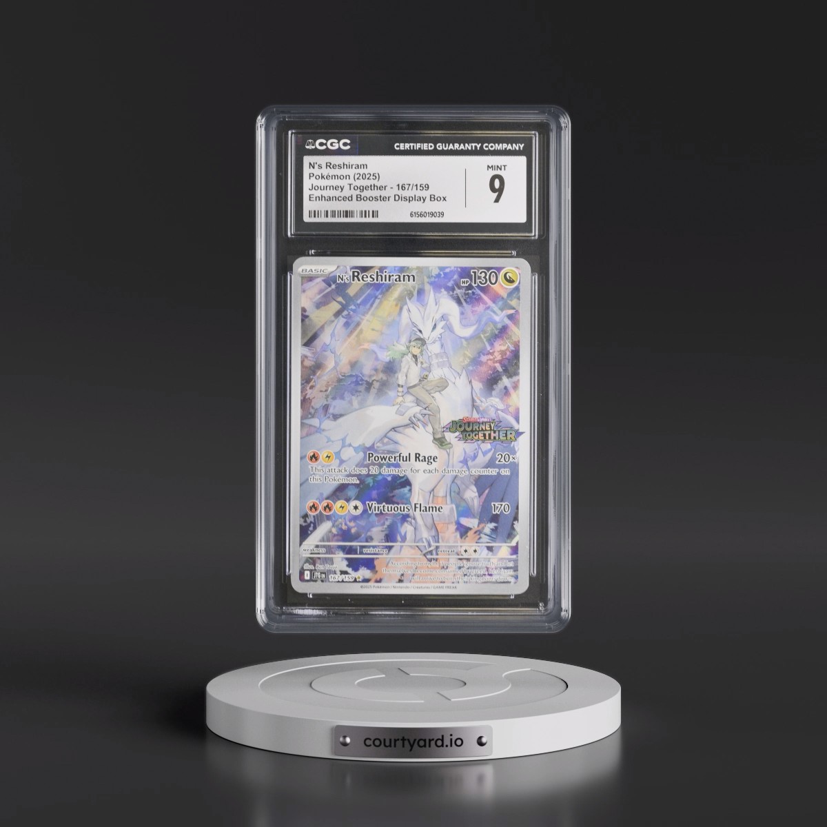 2024 Journey Together - JTG EN #167/159 N's Reshiram - Enhanced Booster Display Box (Journey Together Stamp) (Holo) (CGC 9 MINT)