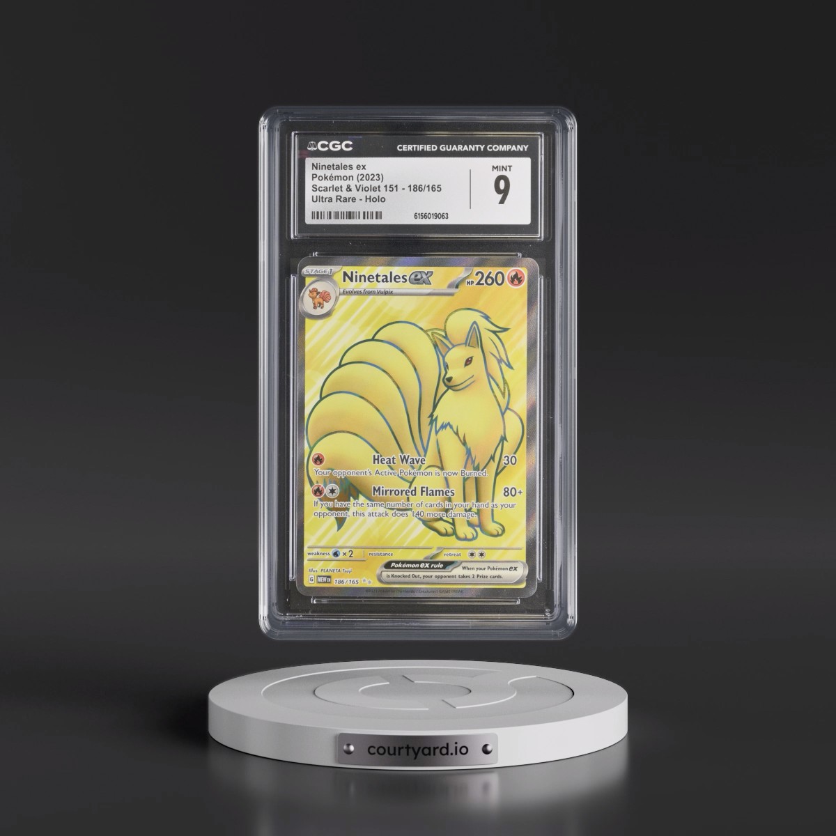 2023 Scarlet & Violet 151 - MEW EN #186/165 Ninetales ex - Ultra Rare Holo (CGC 9 MINT)