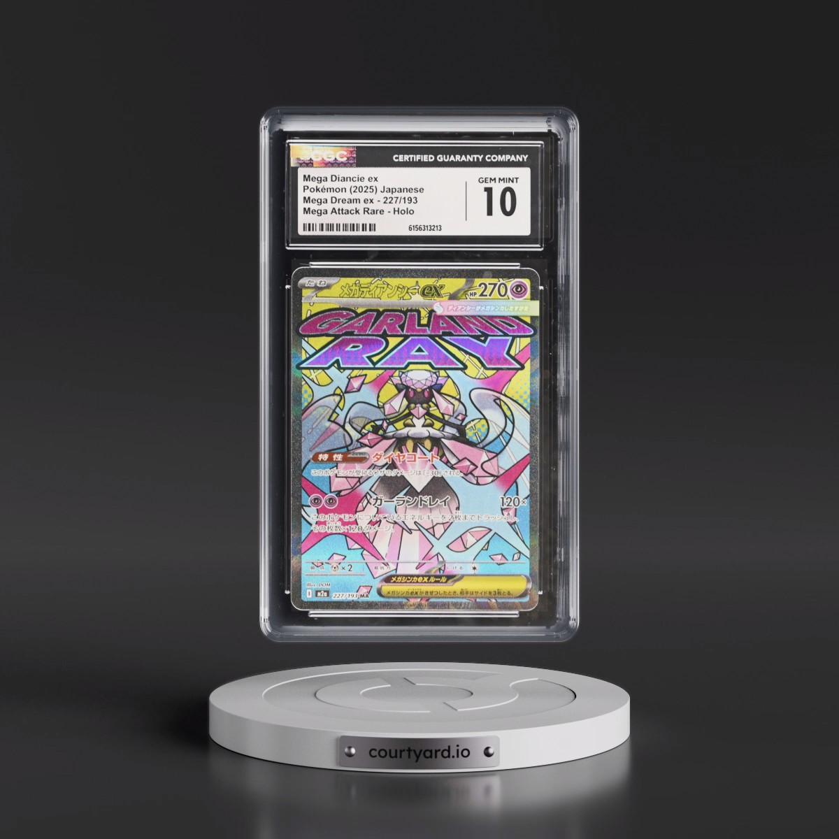 2025 Mega Dream ex - M2a #227/193 Mega Diancie ex - Mega Attack Rare Holo (CGC 10 GEM MINT)