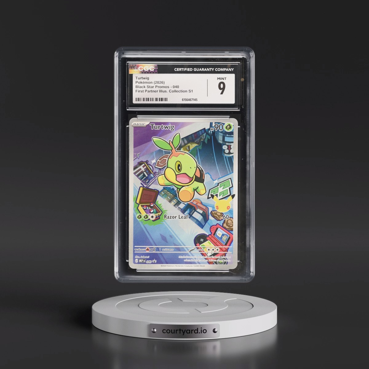 2025 Black Star Promos - Mega Evolution MEP EN #040 Turtwig - First Partner Illustration Collection Series 1 (Holo) (CGC 9 MINT)