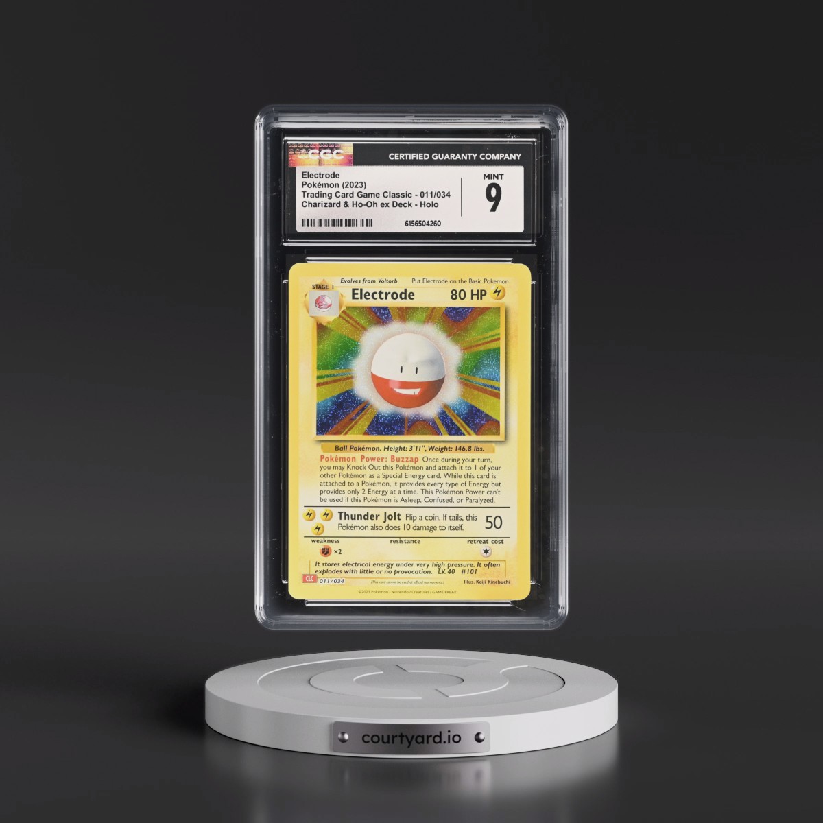 2023 Trading Card Game Classic - CLV, CLC, CLB #011/034 Electrode - Charizard & Ho-Oh ex Deck - CLC Holo (CGC 9 MINT)