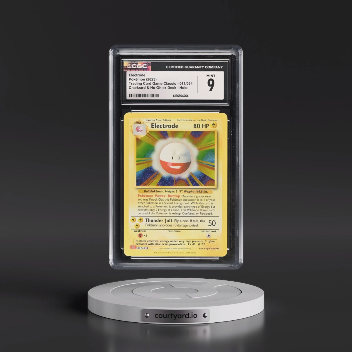 2023 Trading Card Game Classic - CLV, CLC, CLB #011/034 Electrode - Charizard & Ho-Oh ex Deck - CLC Holo (CGC 9 MINT)