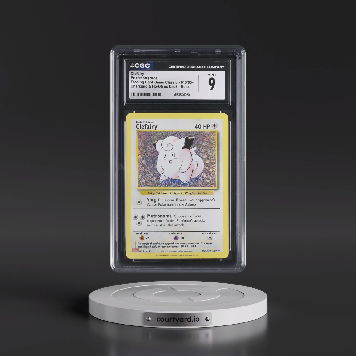 2023 Trading Card Game Classic - CLV, CLC, CLB #013/034 Clefairy - Charizard & Ho-Oh ex Deck - CLC Holo (CGC 9 MINT)