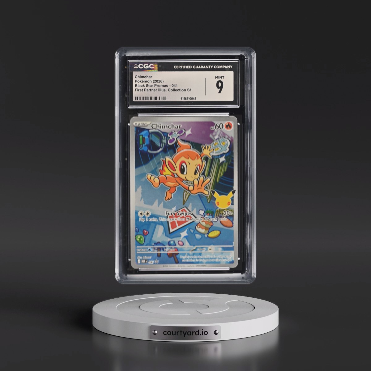 2025 Black Star Promos - Mega Evolution MEP EN #041 Chimchar - First Partner Illustration Collection Series 1 (Holo) (CGC 9 MINT)