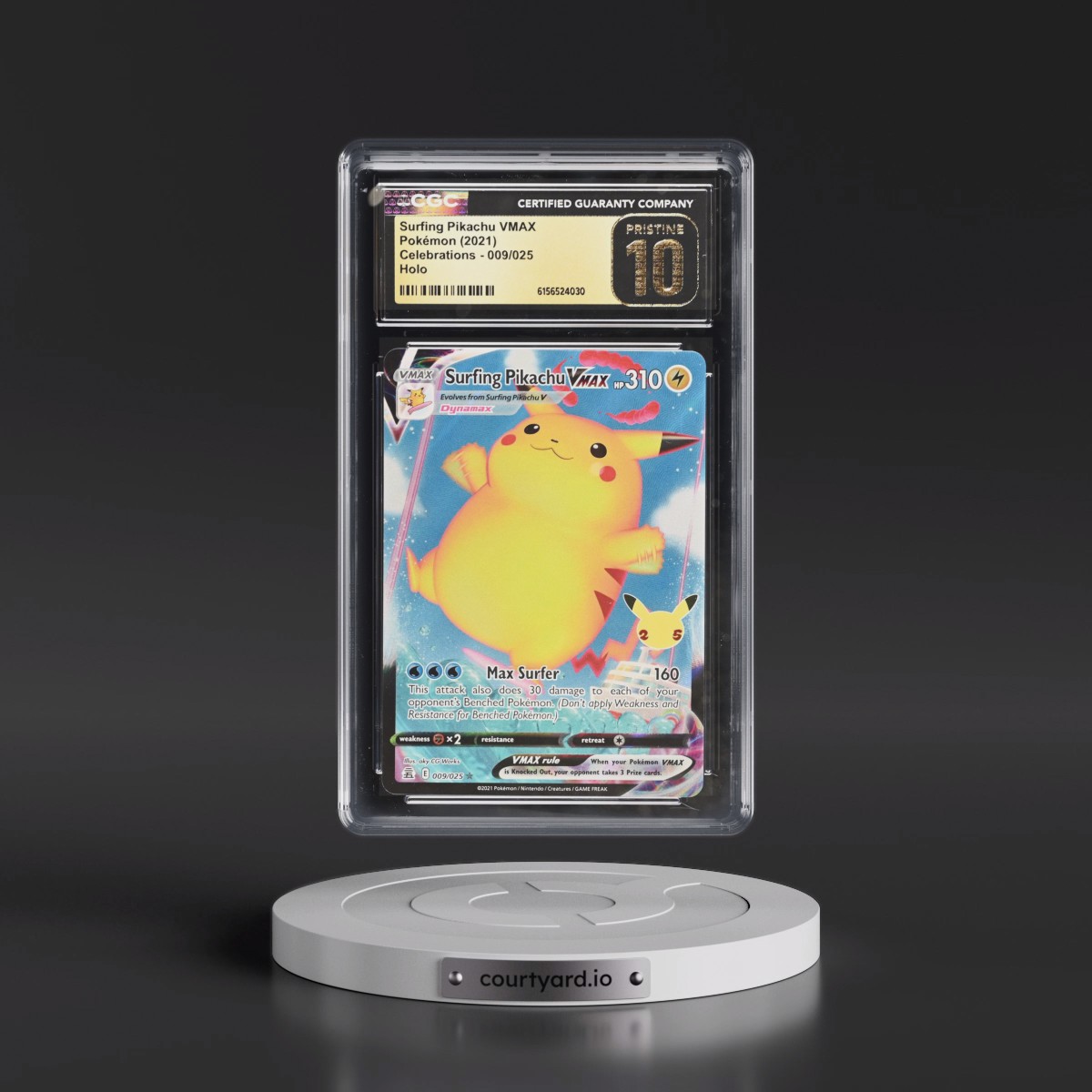 2021 Celebrations #009/025 Surfing Pikachu VMAX - Holo (CGC 10 PRISTINE)