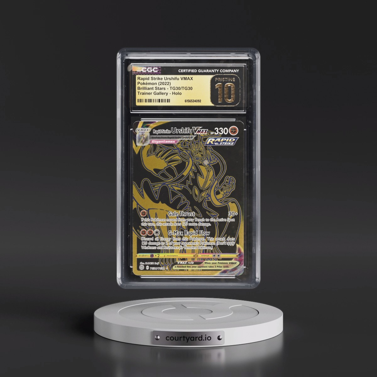 2022 Brilliant Stars #TG30/TG30 Rapid Strike Urshifu VMAX - Trainer Gallery Holo (CGC 10 PRISTINE)