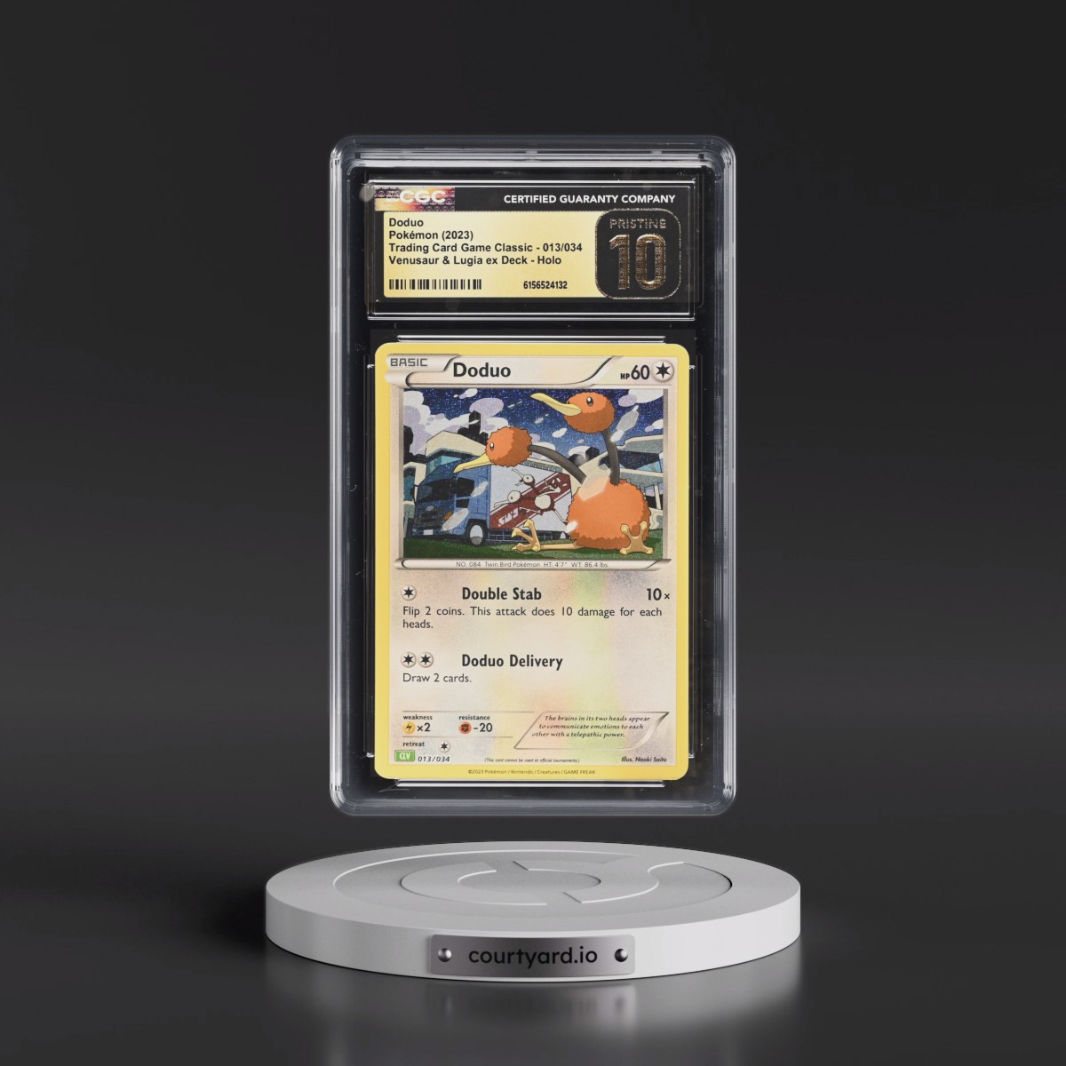 2023 Trading Card Game Classic - CLV, CLC, CLB #013/034 Doduo - Venusaur & Lugia ex Deck - CLV Holo (CGC 10 PRISTINE)