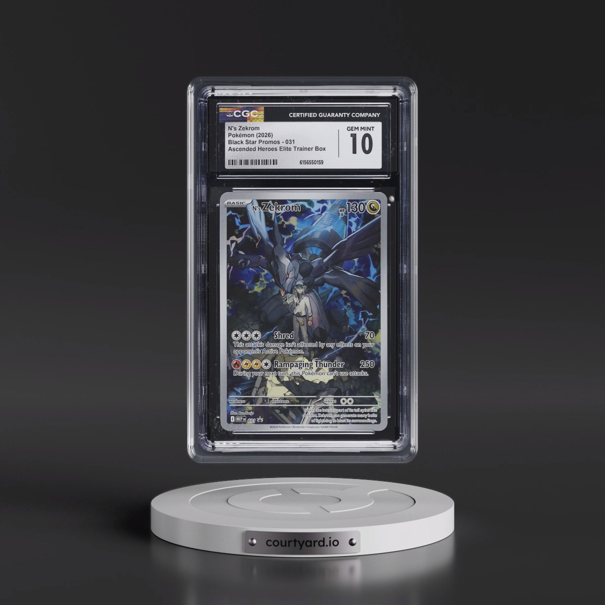 2025 Black Star Promos - Mega Evolution MEP EN #031 N's Zekrom - Ascended Heroes Elite Trainer Box (Holo) (CGC 10 GEM MINT)
