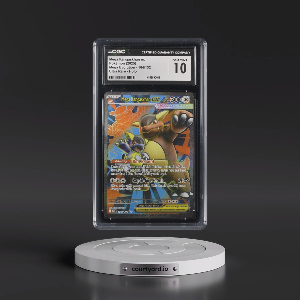 2025 Mega Evolution - MEG EN #164/132 Mega Kangaskhan ex - Ultra Rare Holo (CGC 10 GEM MINT)