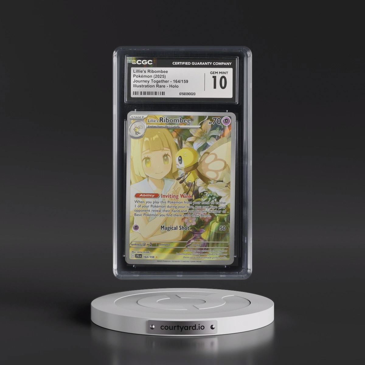 2024 Journey Together - JTG EN #164/159 Lillie's Ribombee - Illustration Rare Holo (CGC 10 GEM MINT)