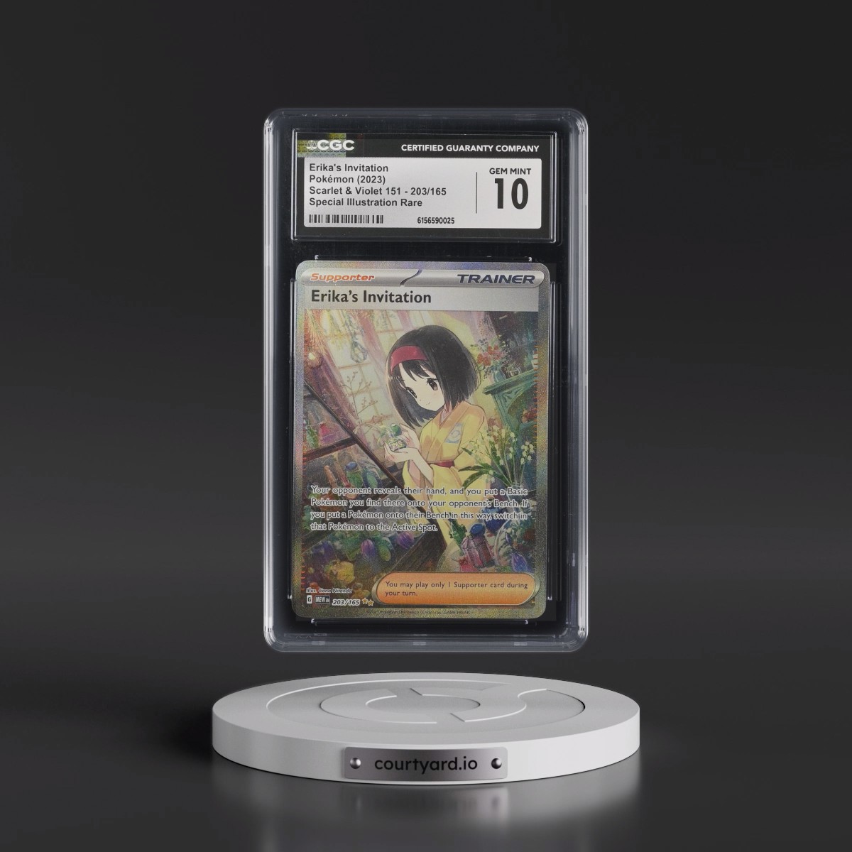 2023 Scarlet & Violet 151 - MEW EN #203/165 Erika's Invitation - Special Illustration Rare (Holo) (CGC 10 GEM MINT)