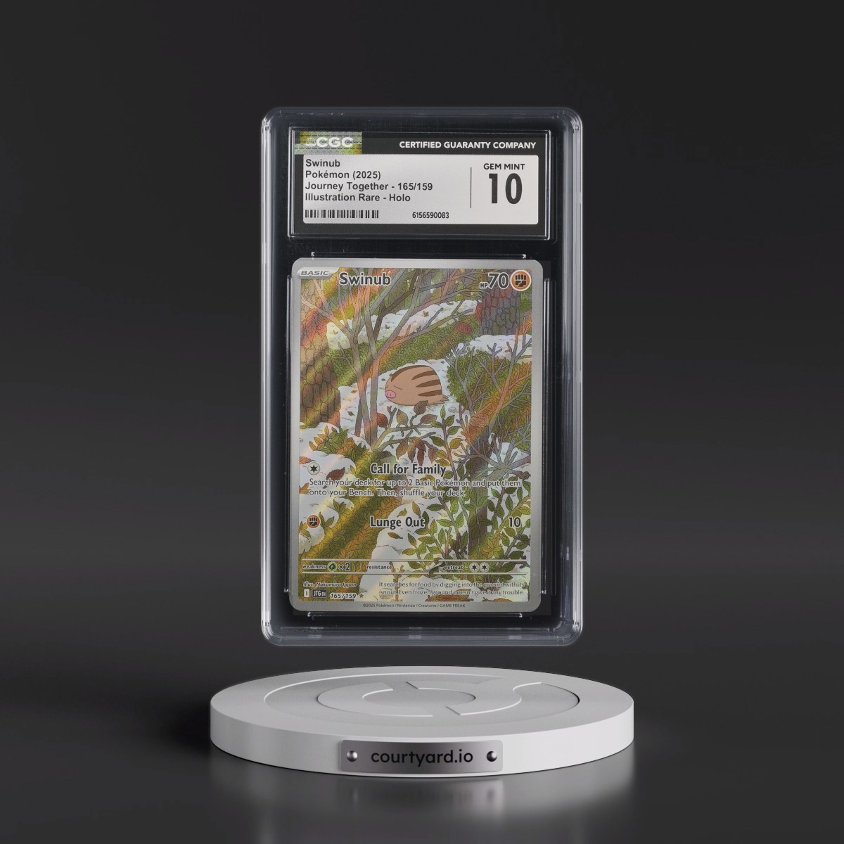 2024 Journey Together - JTG EN #165/159 Swinub - Illustration Rare Holo (CGC 10 GEM MINT)