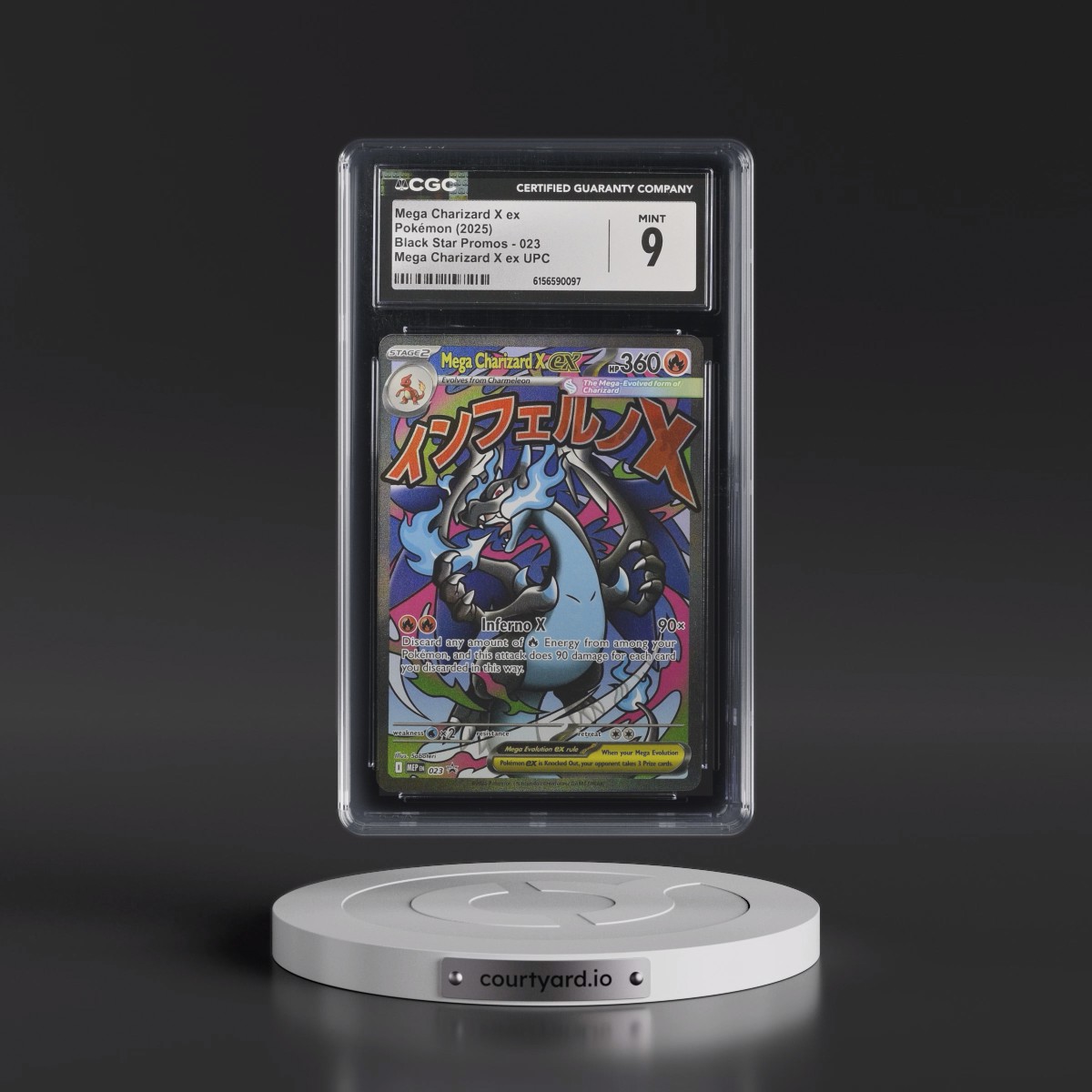 2025 Black Star Promos - Mega Evolution MEP EN #023 Mega Charizard X ex - Mega Charizard X ex Ultra Premium Collection (Holo) (CGC 9 MINT)