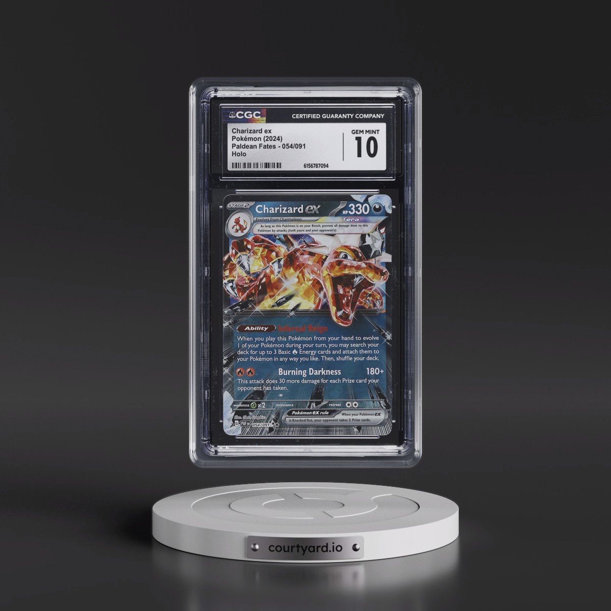 2024 Paldean Fates - PAF EN #054/091 Charizard ex - Holo (CGC 10 GEM MINT)