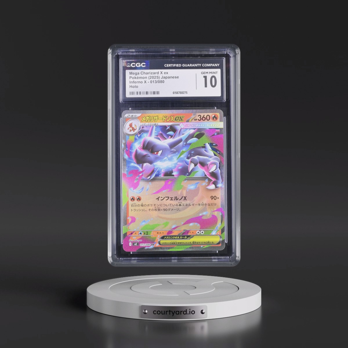 2025 Inferno X - M2 #013/080 Mega Charizard X ex - Holo (CGC 10 GEM MINT)