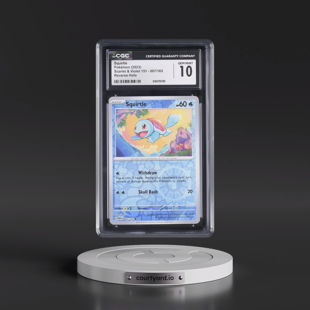 2023 Scarlet & Violet 151 - MEW EN #007/165 Squirtle - Reverse Holo (CGC 10 GEM MINT)
