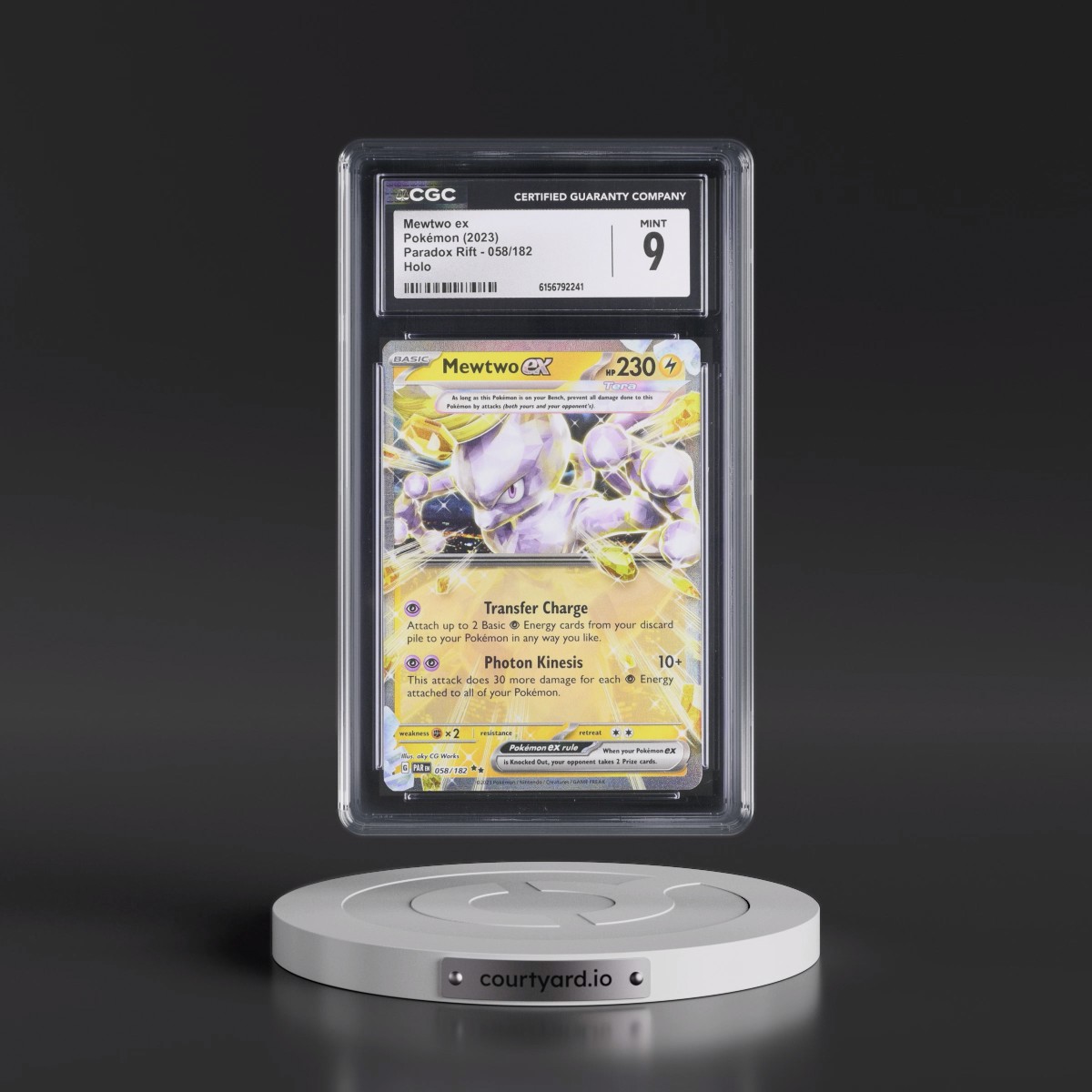 2023 Paradox Rift - PAR EN #058/182 Mewtwo ex - Holo (CGC 9 MINT)