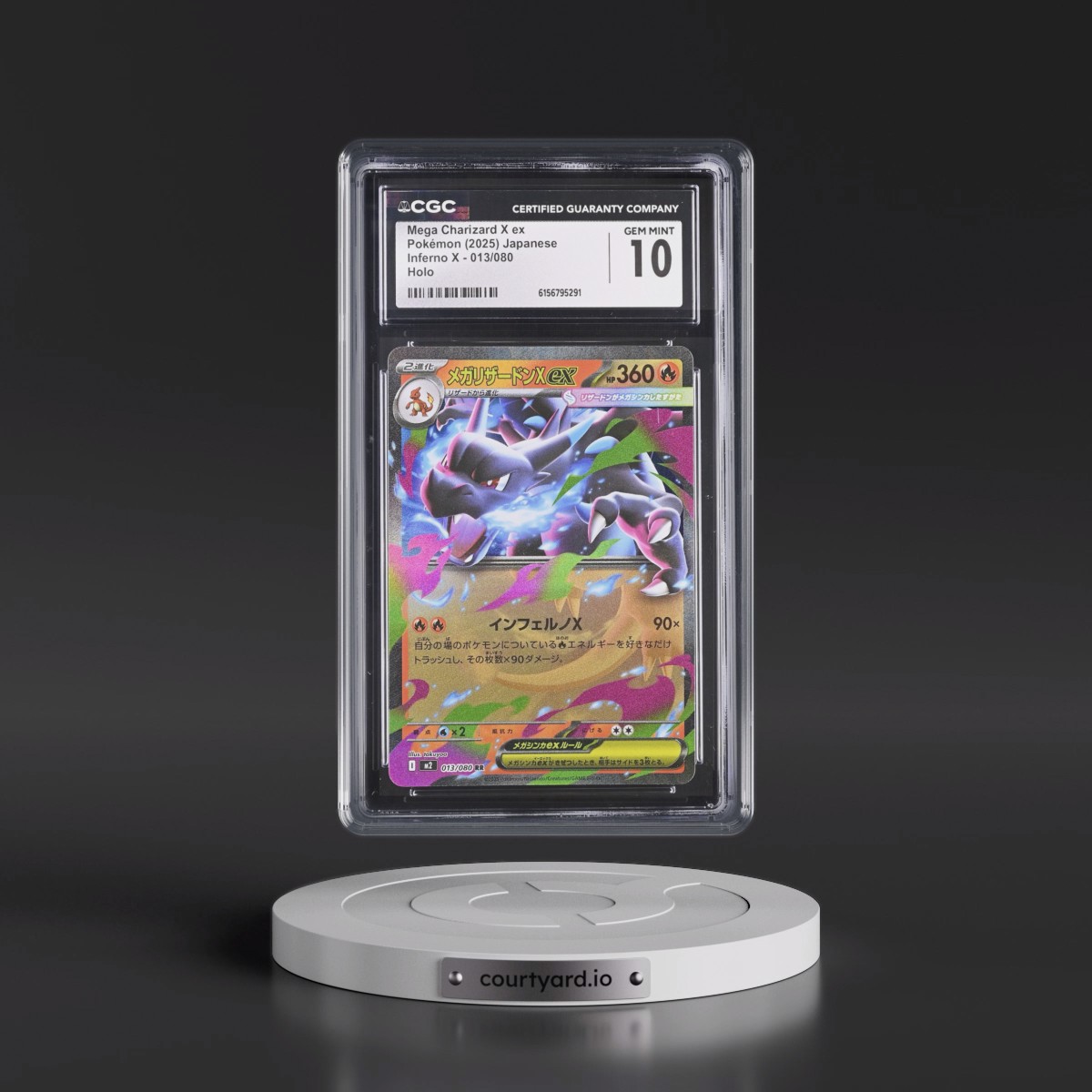 2025 Inferno X - M2 #013/080 Mega Charizard X ex - Holo (CGC 10 GEM MINT)