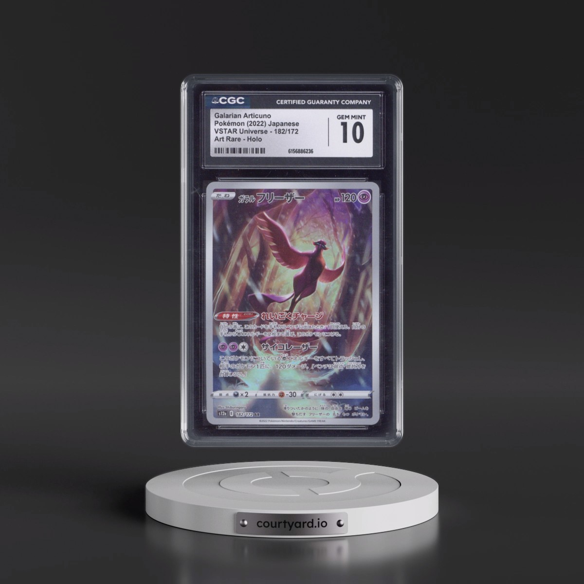 2022 VSTAR Universe #182/172 Galarian Articuno - Art Rare Holo (CGC 10 GEM MINT)