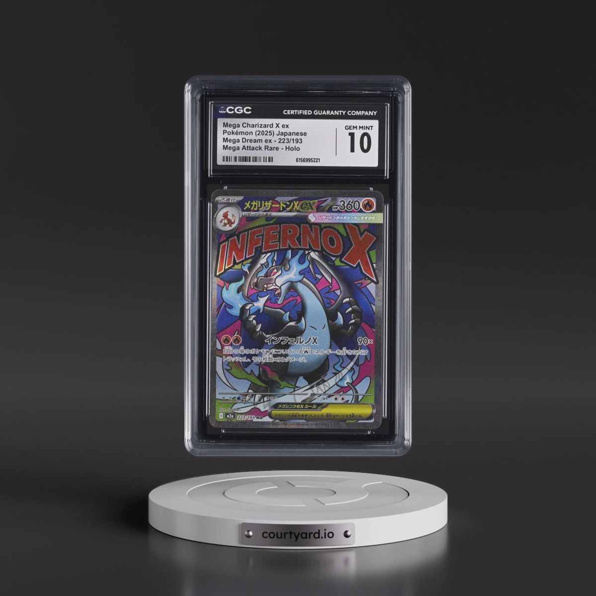 2025 Mega Dream ex - M2a #223/193 Mega Charizard X ex - Mega Attack Rare Holo (CGC 10 GEM MINT)