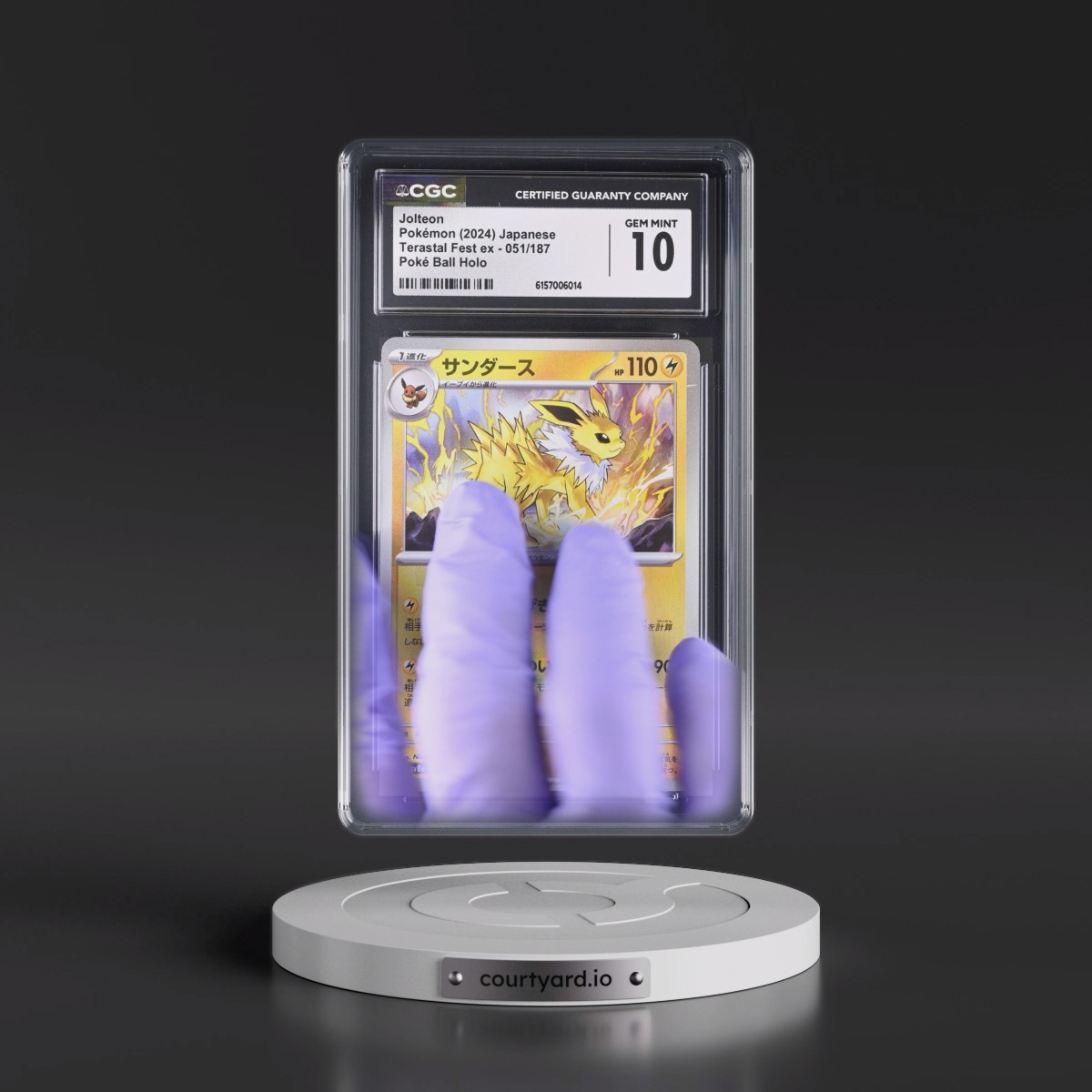 2024 High Class Pack: Terastal Fest ex - sv8a #051/187 Jolteon - Poké Ball Holo (CGC 10 GEM MINT)