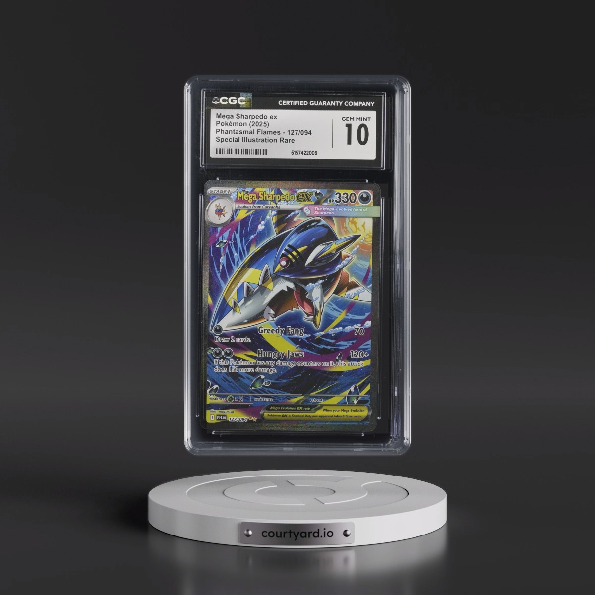 2025 Phantasmal Flames - PFL EN #127/094 Mega Sharpedo ex - Special Illustration Rare (Holo) (CGC 10 GEM MINT)