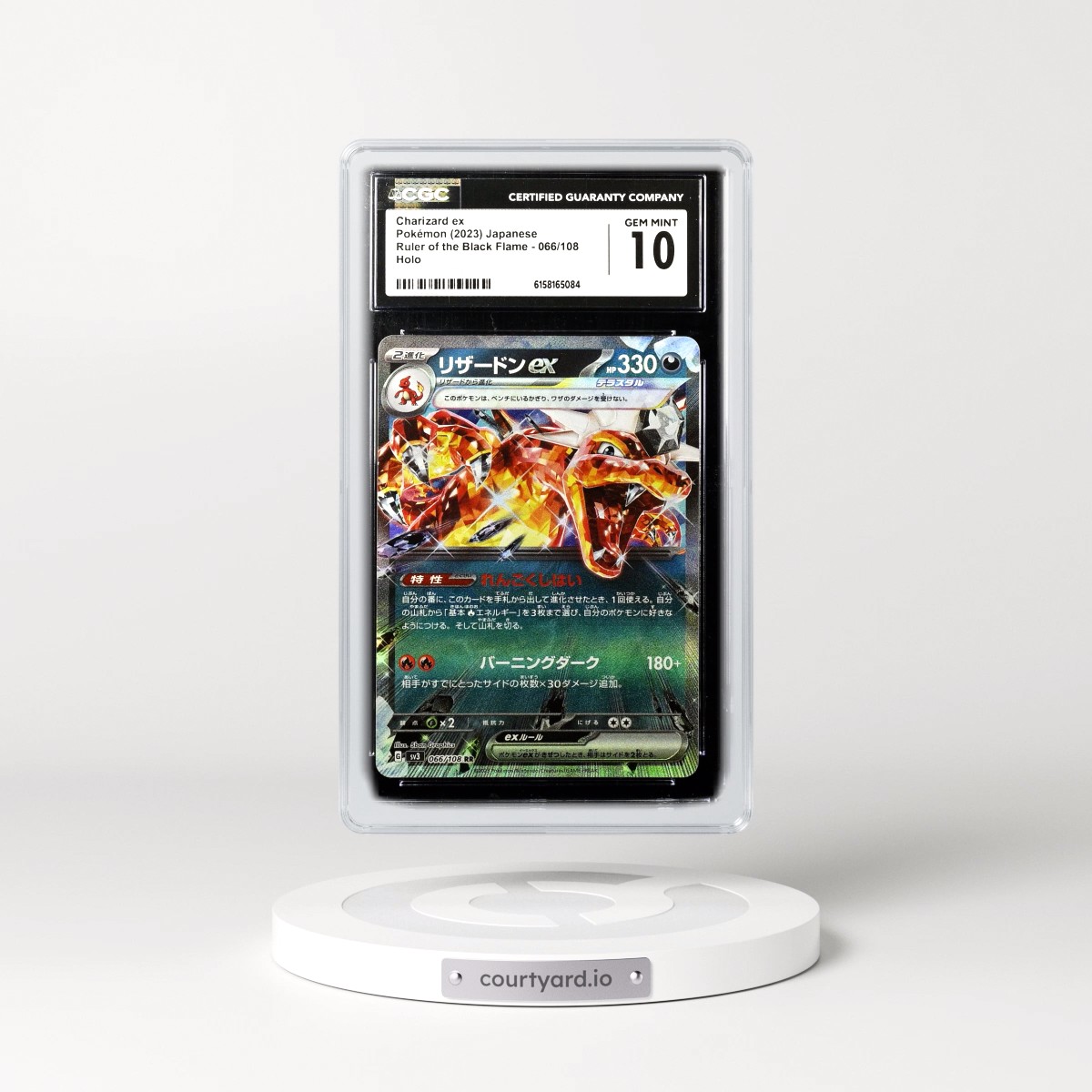 2023 Ruler of the Black Flame #066/108 Charizard ex - Holo (CGC 10 GEM MINT)