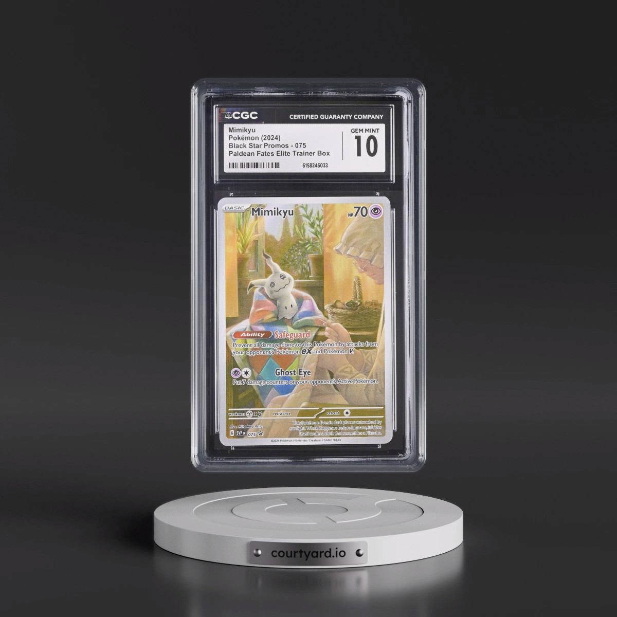 2023 Black Star Promos - Scarlet & Violet SVP EN #075 Mimikyu - Paldean Fates Elite Trainer Box (Holo) (CGC 10 GEM MINT)