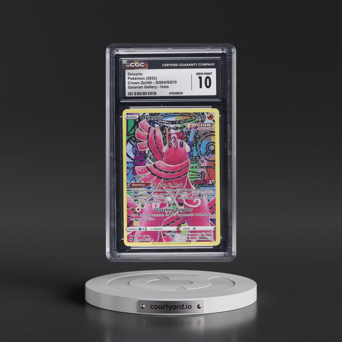 2023 Crown Zenith #GG04/GG70 Oricorio - Galarian Gallery Holo (CGC 10 GEM MINT)