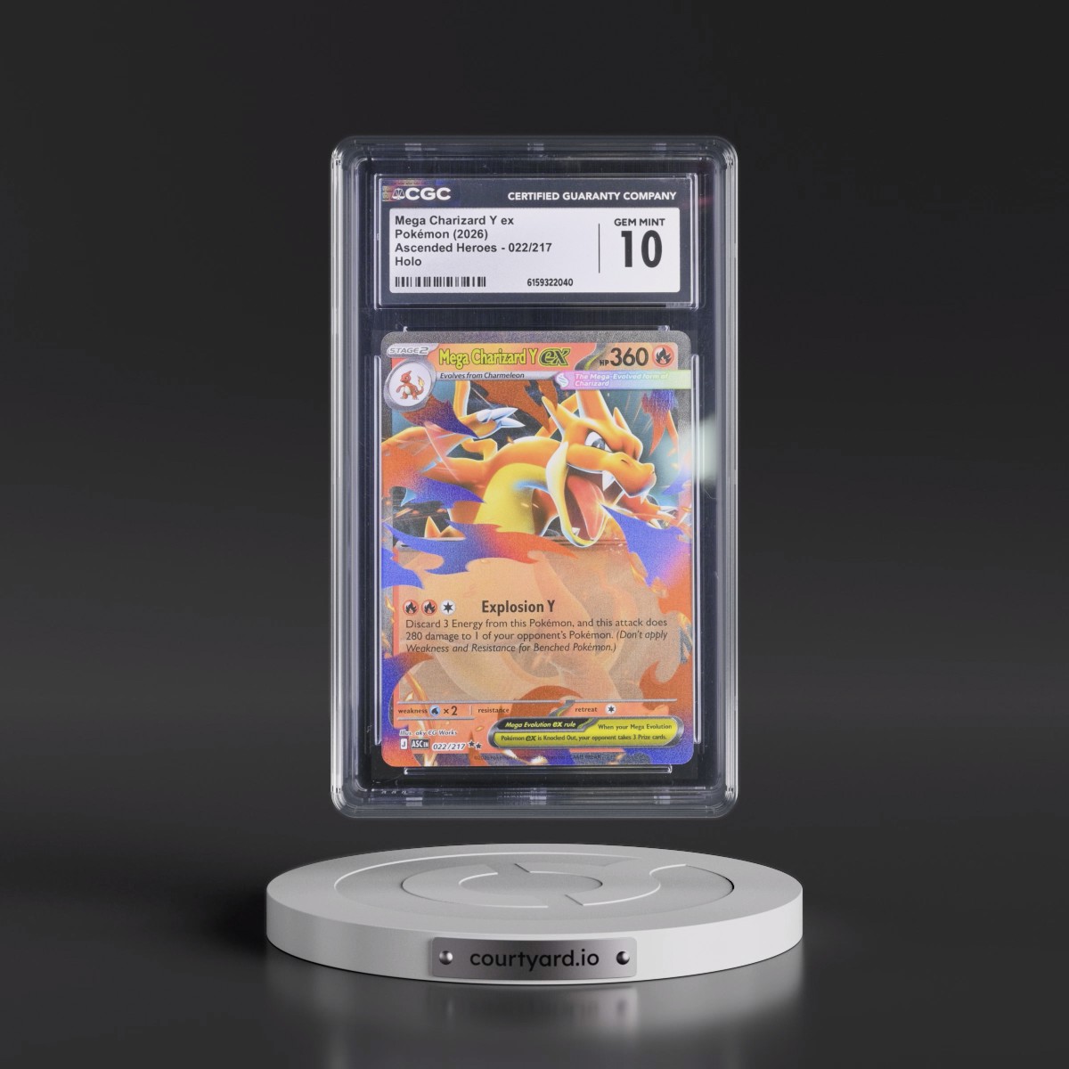 2026 Ascended Heroes - ASC EN #022/217 Mega Charizard Y ex - Holo (CGC 10 GEM MINT)